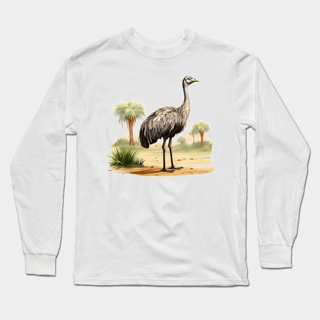 Ostrich Long Sleeve T-Shirt by zooleisurelife